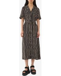 Chloé - All-Over Chain Print Midi Shirt Dress - Lyst