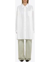Maison Margiela - Oversized Poplin Shirt Dress - Lyst