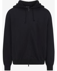 Y-3 - Brushed Terry Zip Hooded Sweatshirt - Lyst