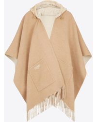 Fendi - Wool And Cashmere Hooded Poncho - Lyst