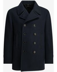 Tom Ford - Double-Breasted Wool Coat - Lyst