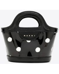 Marni - Micro Tropicalia Polka Dot Top Handle Bag In Patent Leather - Lyst
