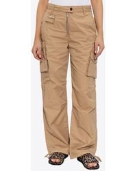 Ganni - Straight-Leg Cargo Pants - Lyst