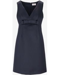 P.A.R.O.S.H. - V-Neck Mini Dress With Bow - Lyst