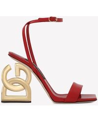 Dolce & Gabbana - Keira 105 Sandals Patent Leather Sandals - Lyst