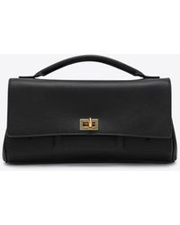 Balenciaga - Small Bel Air Leather Clutch Bag - Lyst