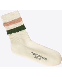 Golden Goose - Distressed Striped High Ribbed Socks - Lyst