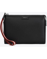 Bally - Logo Leather Pouch - Lyst