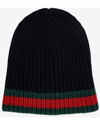 Gucci - Signature Web Wool Beanie - Lyst