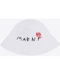 Marni - Logo Crochet Bucket Hat - Lyst