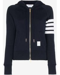 Thom Browne - 4-Bar Stripes Zip-Up Hoodie - Lyst