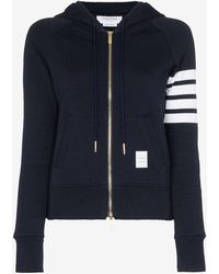 Thom Browne - 4-Bar Stripes Zip-Up Hoodie - Lyst
