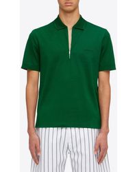Ferragamo - Ferragamo Zip Collar Polo Shirt - Lyst