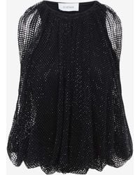Sportmax - Nodo Crystal Mesh Top - Lyst