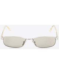 Prada - Engraved Logo Rectangular Sunglasses - Lyst