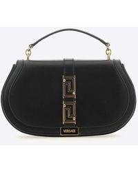 Versace - Greca Goddess Leather Top Handle Bag - Lyst