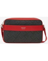 Ferragamo - Monogram Print Messenger Bag - Lyst