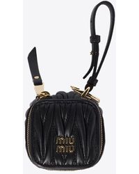 Miu Miu - Trick Quilted Leather Pouch Key-Ring - Lyst
