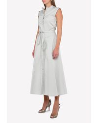 Nina Ricci - A-Line Maxi Shirt Dress - Lyst