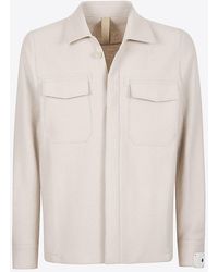 Eleventy - Wool Long-Sleeved Overshirt - Lyst