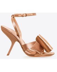 Ferragamo - Helena 105 Sandals With Asymmetric Bow - Lyst