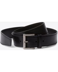 Prada - Logo-Engraved Buckle Leather Belt - Lyst