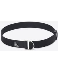 Prada - Monogram Logo Plaque Belt - Lyst