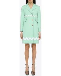 Patou - Wave Summer Single-Breasted Tweed Coat - Lyst