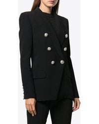 Balmain - Double-Breasted Fitted Blazer - Lyst