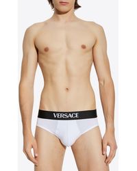 Versace - Logo Band Briefs - Lyst