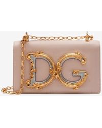Dolce & Gabbana - Dg Girls Calfskin Chain Phone Bag - Lyst