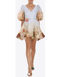 Zimmermann - Luminosity Flip Floral Mini Dress - Lyst