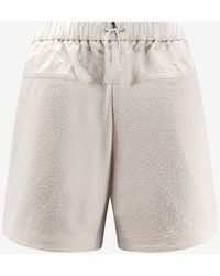 Moncler - Drawstring Mini Fleece Shorts - Lyst
