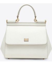 Dolce & Gabbana - Medium Sicily Leather Top Handle Bag - Lyst