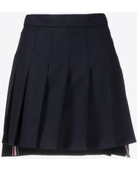Thom Browne - Dropped Back Pleated Mini Skirt - Lyst