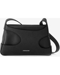 Ferragamo - Mini Leather Shoulder Bag With Cut-Outs - Lyst