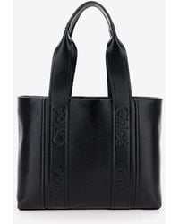 Chloé - Medium Woody Leather Tote Bag - Lyst