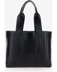 Chloé - Medium Woody Leather Tote Bag - Lyst