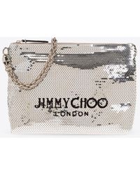 Jimmy Choo - Callie Sequin Embellished Shoulder Bag - Lyst