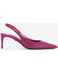 Dolce & Gabbana - Lollo 60 Rhinestone Embellished Slingback Pumps - Lyst