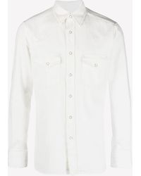 Tom Ford - Long-Sleeved Denim Shirt - Lyst