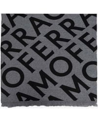 Ferragamo - Wool Scarf With Monogram - Lyst
