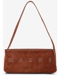 Marni - Museo Suede Leather Shoulder Bag - Lyst