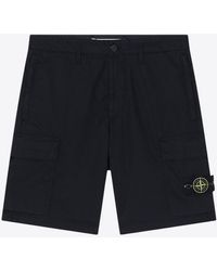 Stone Island - Compass Patch Bermuda Shorts - Lyst