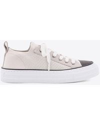 Brunello Cucinelli - Stitched Monili Low-Top Sneakers - Lyst