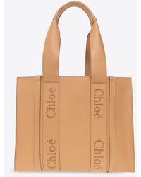Chloé - Medium Woody Calf Leather Tote Bag - Lyst