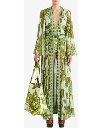 Etro - Berry-print Pleated Beach Cover-up - Lyst