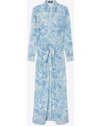 Versace - Underwater Barocco Cover-Up Shirt Dress - Lyst