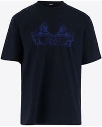 Versace - Cartouche Print Short-Sleeved T-Shirt - Lyst
