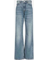 Ami Paris - Logo Patch Faded Straight-Leg Jeans - Lyst